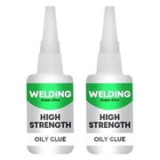 Welding High-Strength Oily Glue - Uniglue Universal Super Glue, All Purpose Super Glue Extra Strength, Waterproof Strong Glue for Plastic Wood Ceramics Metal, Dry Only in 10s (2PC-100g)