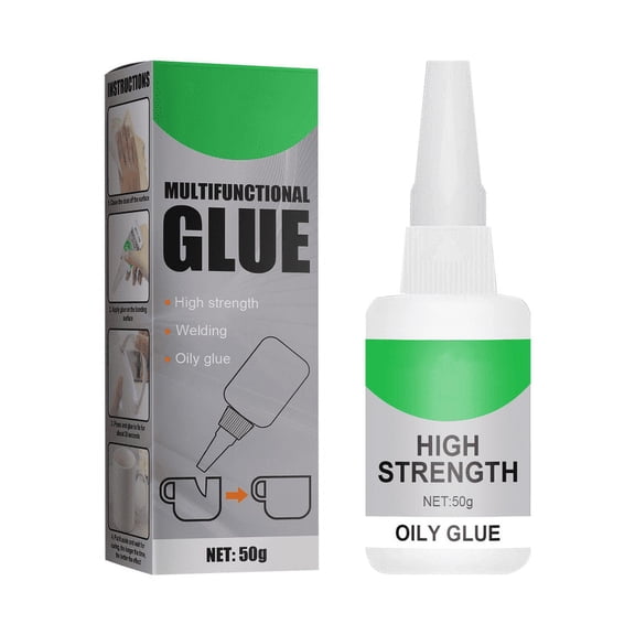 Welding High-Strength Oily Glue,Universal Super Glue, Strong Glue Fast Repair and Curing for Metals, Plastics, Wood, Glass, Etc, Dry Only in 10s,50g*1PCS