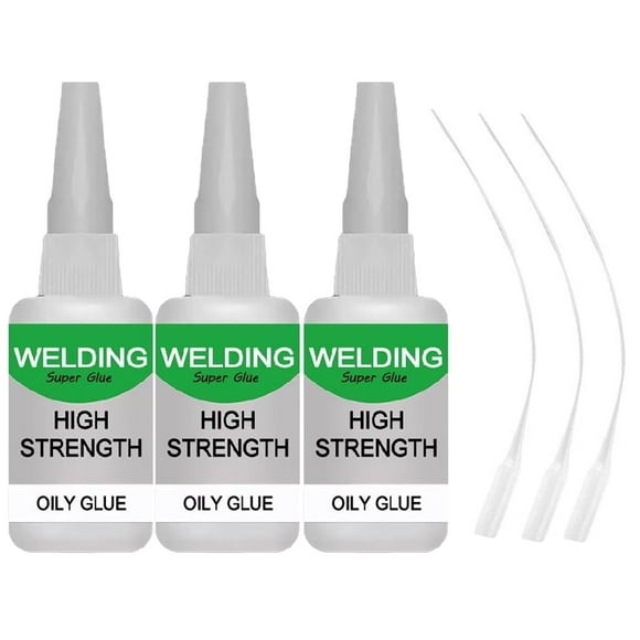 Welding High-Strength Oily Glue,Universal Super Wood Glue Gel,Ceramic Glue for Porcelain and Pottery Repair,Waterproof,No Smell,for Shoes,Metal,Plastic,Wood,Leather,Glass,DIY,50g (3 PCS)