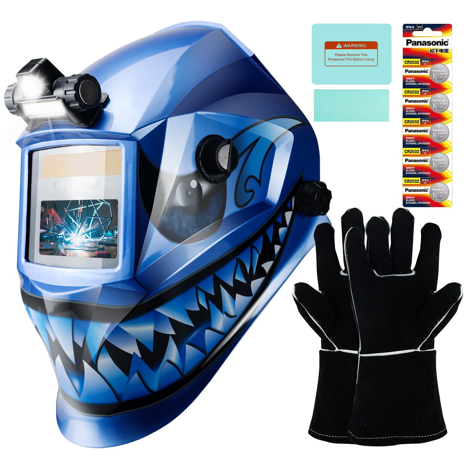 TRQWH Auto-Darkening Welding Helmet with 1/1/1/2 Optical Clarity