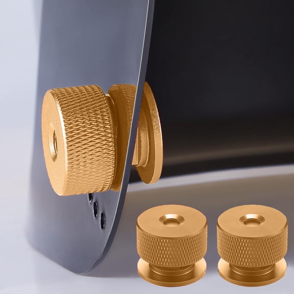 Welding Hood (Pipeliner) Fasteners Headgear Replacement Parts Accessories Screws Flip Hood Aluminum 1 Pair ((New) Gold Anodized W/Silicone Washer) 2.5 cm2 cm