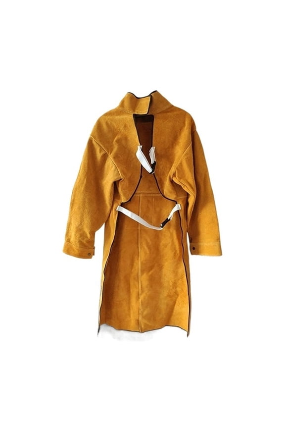 Welding Jacket Leather Apron Protection Clothing Coverall Heavy-Duty Work Anti-scald Flame Resistant Coat ,Widely Use