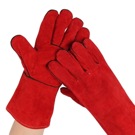 Welding Labor Protection Gloves Cowhide Thickened Wear-resistant Heat Insulation Lengthened ,Multipurpose Use