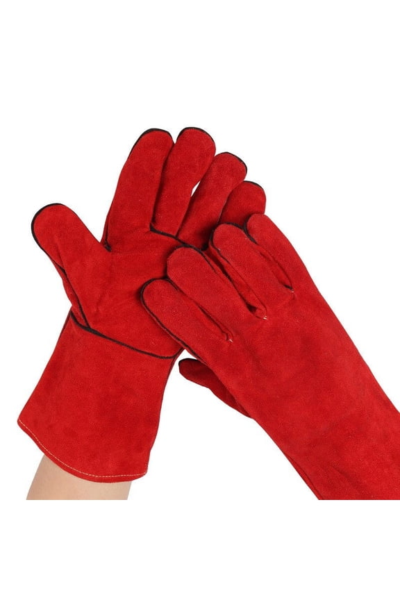 Welding Labor Protection Gloves Cowhide Thickened Wear-resistant Heat Insulation Lengthened ,Multipurpose Use