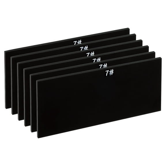 Welding Len Shade 7 Glass 4-1/4"x 2" Hardened Glass Black Darkening Filter Plates Covers, 6 Pack
