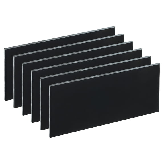 Welding Len Shade 7 Glass 4-1/4"x 2" Matte Edge Hardened Glass Black Darkening Filter Plates, 6 Pack