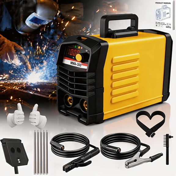 3-in-1 AC/DC TIG Welder, featuring AC TIG, DC TIG, Pulse TIG, Spot TIG, and Handheld Welding, comes with a complete welding accessory kit and a large LED display