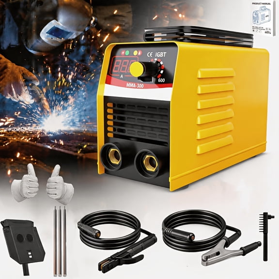3-in-1 AC/DC TIG Welder, featuring AC TIG, DC TIG, Pulse TIG, Spot TIG, and Handheld Welding, comes with a complete welding accessory kit and a large LED display