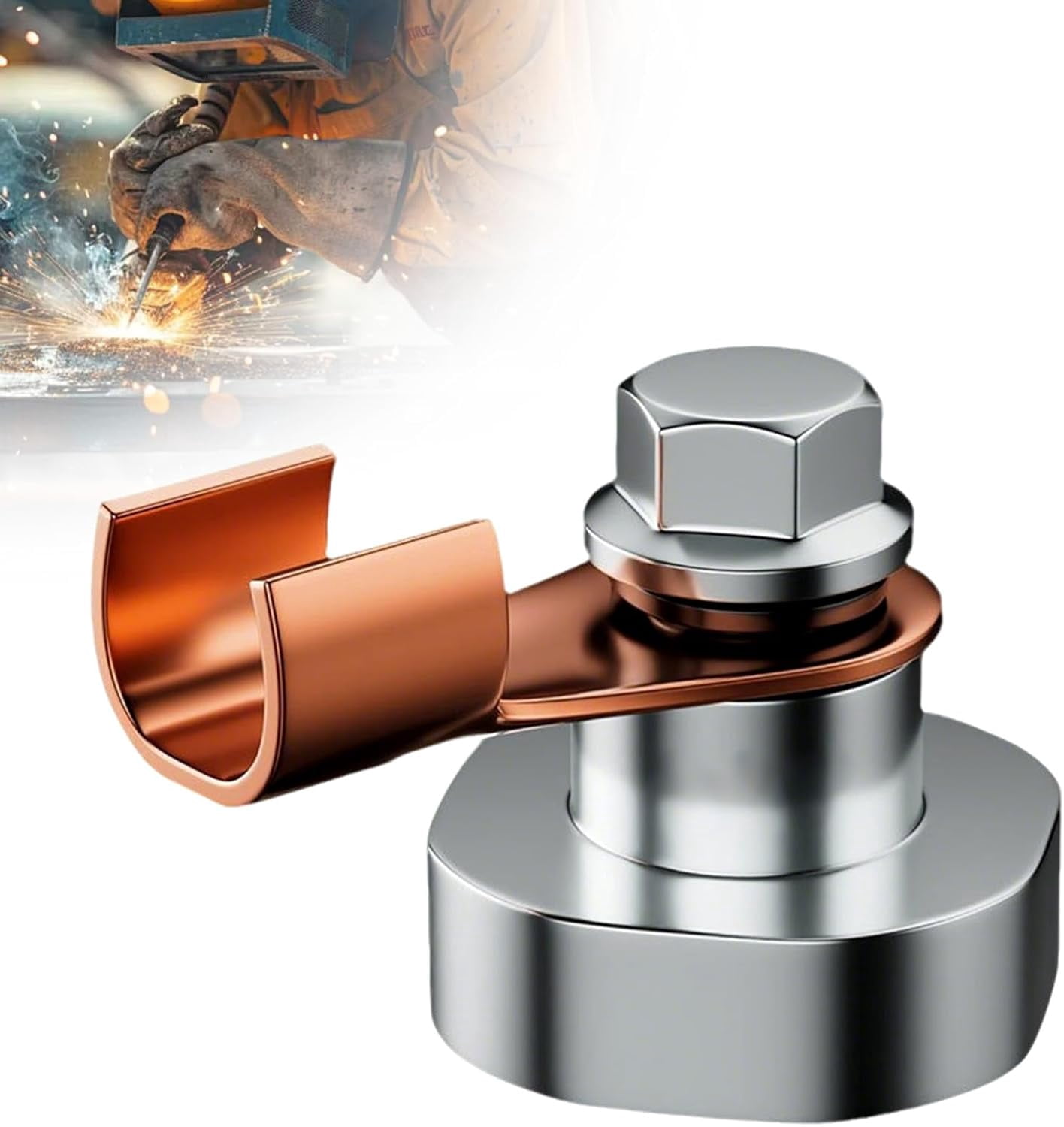 600A Magnetic Welding Ground Clamp - Heavy Duty Magnetic Connector For Welding Machines