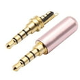 thumbnail image 1 of Welding Male 3.5 Plug Cable Adapter DIY 4 Poles 3.5MM Stereo Audio Connector 3.5 Jack Adapter 3.5MM Plug Male Headphone Jack 3.5MM Balanced Headphone Audio Plug ROSE GOLD, 1 of 8