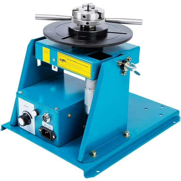 Welding Positioners Rotary Welding Positioner Turntable Table 0-90 Rotary Welding Table Mini 2.5" 3 Jaw Lathe Chuck 2-10 RPM 180mm Portable Welder Positioner Positioning Turntable Welding Equipment