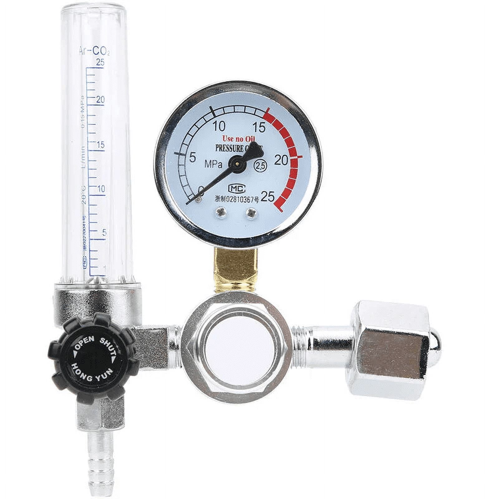 Welding Regulator for Argon CO2, Ideal for MIG Tig Welding, Clear Scale Pressure Gauge with High Quality Material, Stable Outlet Pressure, Zinc Alloy Body