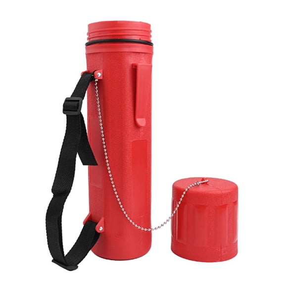Welding Rod Storage Tube, 14 Inch ABS Electrode Holder Canister, Airtight Waterproof Container With Strap And Chain For Organizing Welding Rods, Red