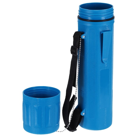 Welding Rod Storage Tube, 14 Inch Tungsten Electrode Holder Container Airproof Waterproof 4.5kg Capacity with Strap, Light Blue
