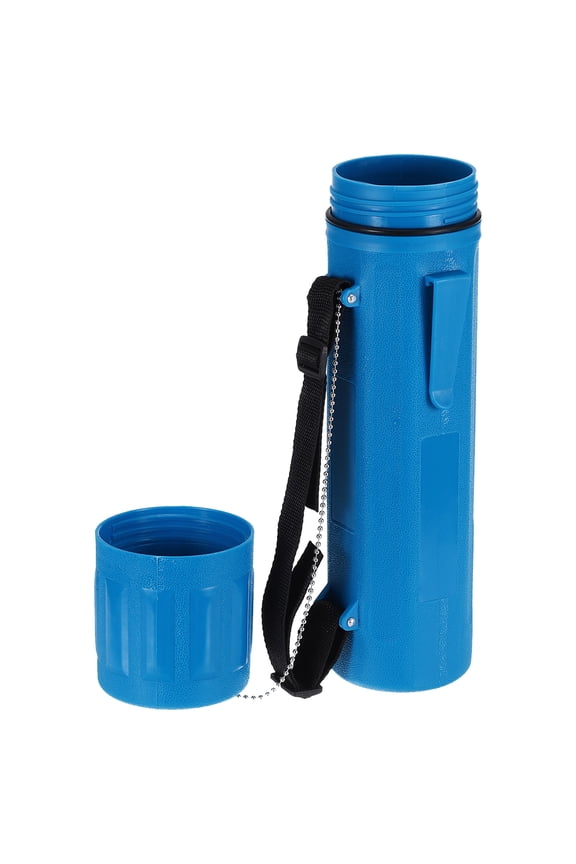 Welding Rod Storage Tube, 14 Inch Tungsten Electrode Holder Container Airproof Waterproof 4.5kg Capacity with Strap, Light Blue
