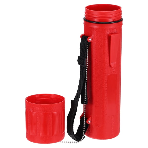 Welding Rod Storage Tube, 14 Inch Tungsten Electrode Holder Container Airproof Waterproof 4.5kg Capacity with Strap, Red