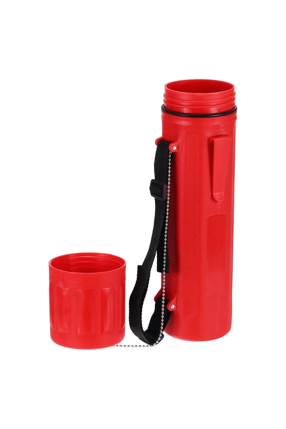 Welding Rod Storage Tube, 14 Inch Tungsten Electrode Holder Container Airproof Waterproof 4.5kg Capacity with Strap, Red