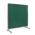 thumbnail image 1 of Welding Screen 6x6ft with Frame, Flame-Resistant Welding Curtain, Mobile Welding Protection with Wheels, UV Protection, Workshop Industrial Use, Green, 1 of 7