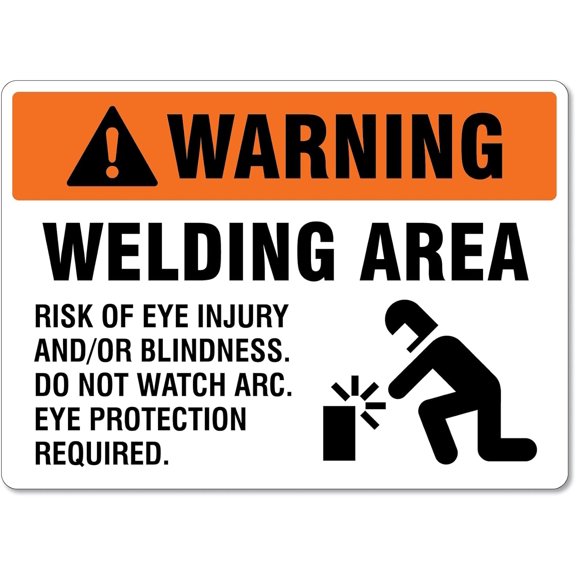 Welding Sign – Warning Welding Area Welding Signs Metal Tin Sign 12x16 Inches Caution Danger Safety Security Warning Notice Signs