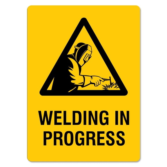 Welding Signs – Welding In Progress Welding Signs Metal Tin Sign Caution Danger Safety Security Warning Notice Signs (Aluminum) Size: 12 x 16 inch