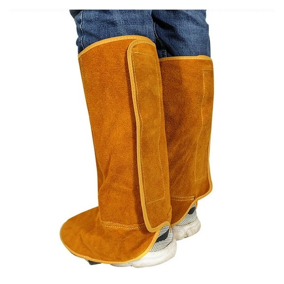 Welding Spats Safety Boot Flame Heat Abrasion Flame Resistant Leather Flame Retardant Foot Safety Protection Work Welder Tools ,Widely Use
