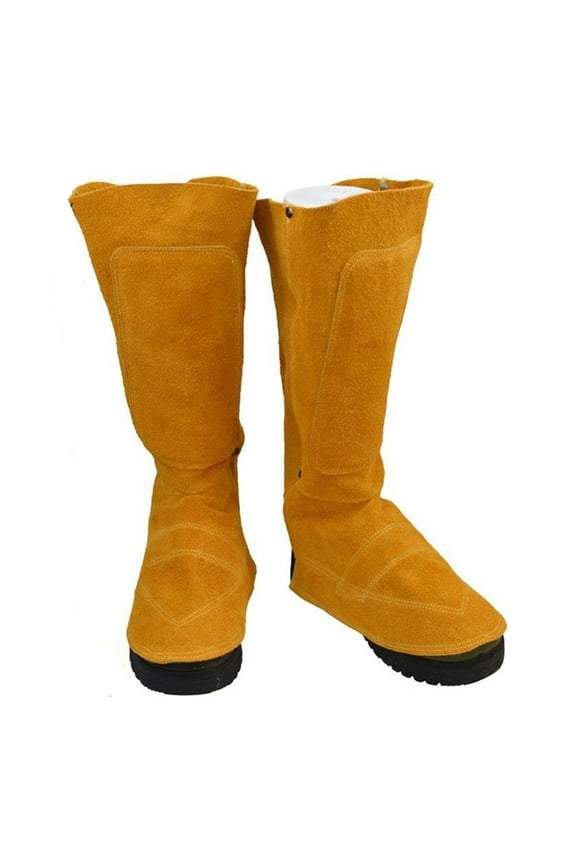 Welding Spats Safety Boot Welding Leather Long Shoes Boots Leather Welding Fire Protection Foot Welder Foot Cover
