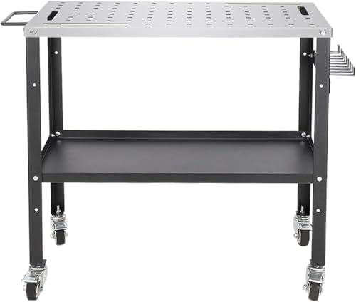 Welding Table 36"x18", 1200lbs Load Capacity Steel Welding Cart ...