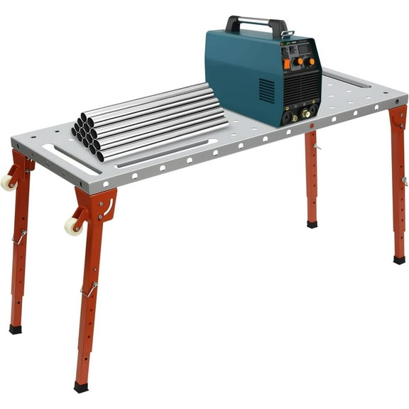 Welding Table Foldable Welding Workbench Table with 13-21 Inch Adjustable Height Welding Table Top for Drill Press Wood Lathe