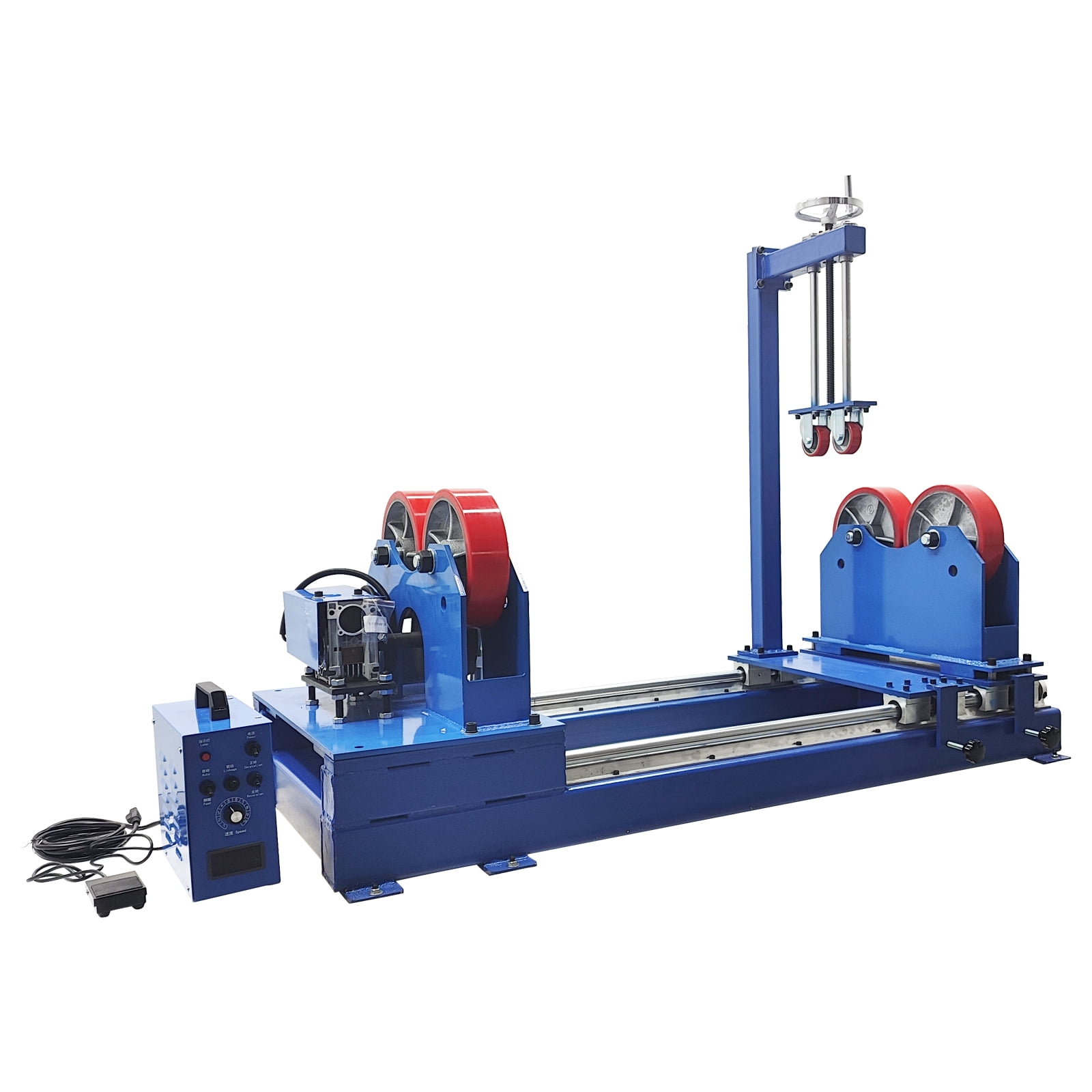 Welding Turning Roller 4400LB Load Polyurethane Rubber Wheels Welding ...