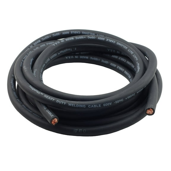 WeldingCity 10-ft 4 AWG USA-made Heavy Duty Welding Cable Highly Flexible Durable EPDM Rubber Jacket 600V -50C-105C Black