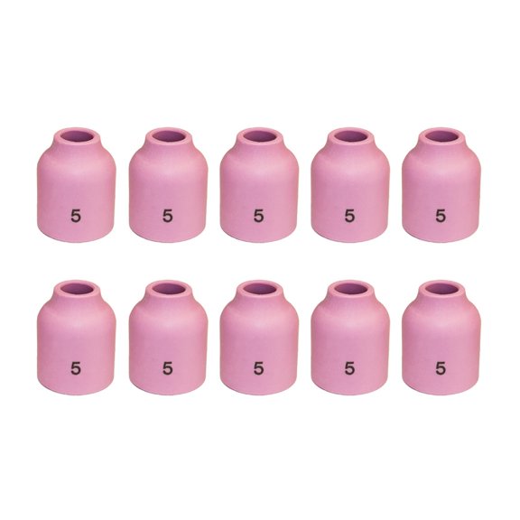WeldingCity 10-pk Ceramic Cup (Alumina) 53N59 #5 5/16" for Gas Lens Setup in TIG Welding Torch 9, 20 and 25