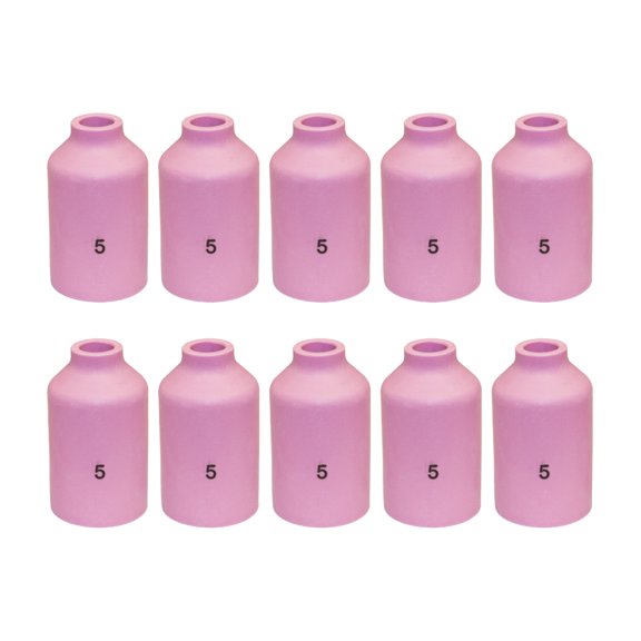 WeldingCity 10-pk Ceramic Cup (Alumina) 54N17 (#5, 5/16") for Gas Lens Setup in TIG Welding Torch 17, 18 and 26