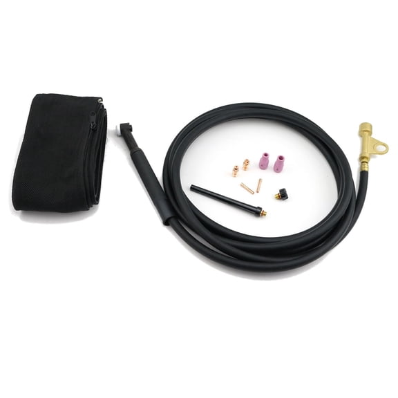 WeldingCity 125-amp WP-9F (Flexible Head) Air-cooled TIG Welding Torch Complete Package with 12.5-ft Power Cable Hose and Adapter 105Z57