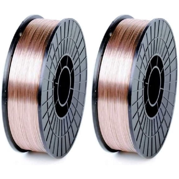 WeldingCity 2-pk Mild Steel MIG Welding Wire ER70S-6 10-Lb Spool 0.035" (0.9mm) 8"-roll
