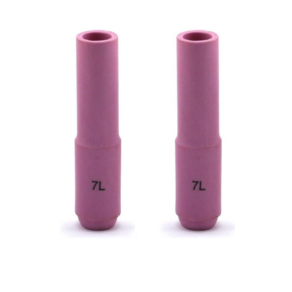 WeldingCity 2-pk Alumina Ceramic LONG Cup Nozzle 10N47L #7 for Regular Setup in TIG Welding Torch 17, 18 and 26