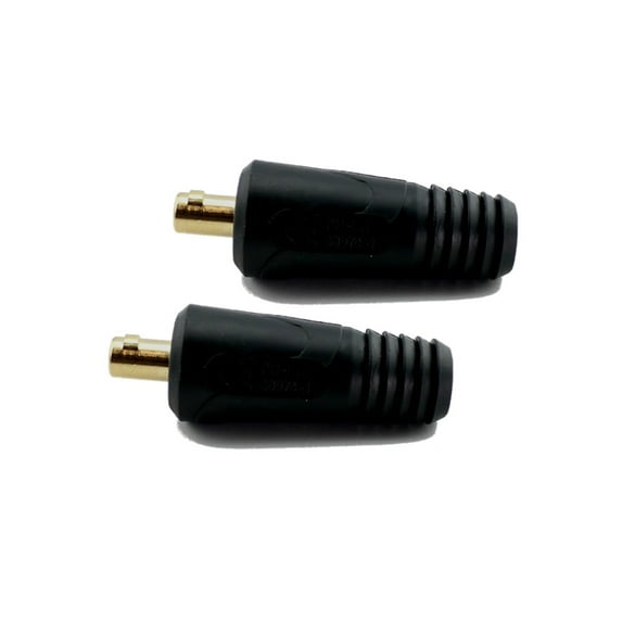WeldingCity 2-pk Dinse-Type Twist-Lock Welding Cable Insulated Male Connector 25-series (25mm AWG #4-#3) for Welders Miller Lincoln ESAB Hobart and Others