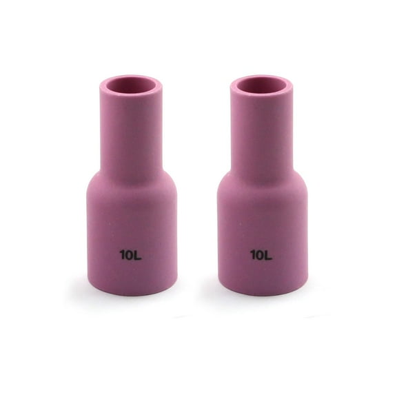 WeldingCity 2-pk LONG LARGE Gas Lens Ceramic Cup 53N88L (#10, 5/8") for TIG Welding Torch 9/17/18/20/25/26 Series in Lincoln Miller ESAB Weldcraft CK Everlast