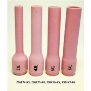 WeldingCity 4-pk Assorted Extra Long Alumina Ceramic Cup 796F74-796F75-796F76-796F77 #3-#4-#5-#6 for TIG Welding Torch 9, 20 and 25