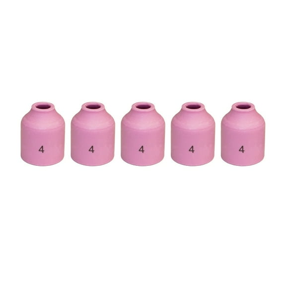 WeldingCity 5-pk Alumina Ceramic Cup 53N58 #4 1/4" for Gas Lens Setup in TIG Welding Torch 9, 20 and 25