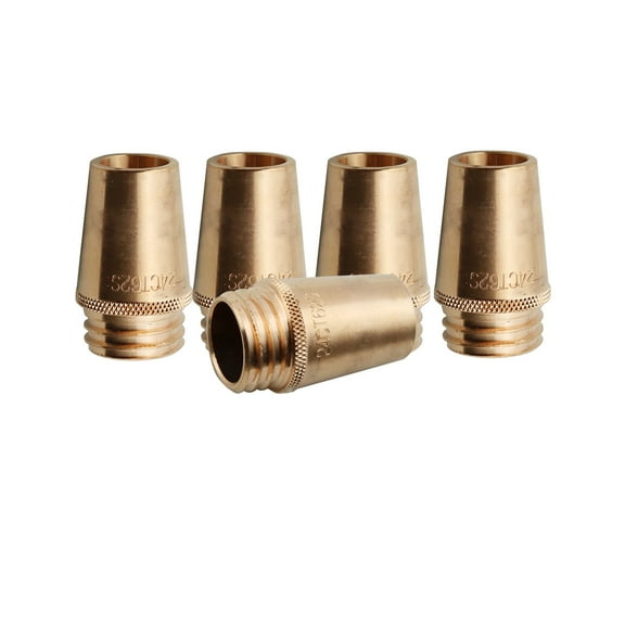 WeldingCity 5-pk Coarse-Thread Gas Nozzle 24CT-62-S 5/8" for MIG Welding Gun Tweco Professional #4 and Lincoln 400 (Pack of 5 Nozzles)