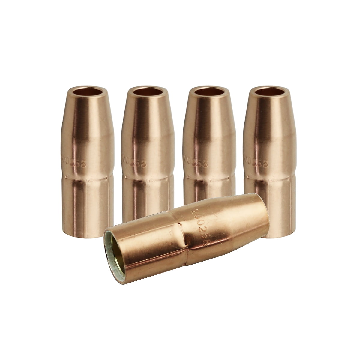 WeldingCity 2-Pack Gas Nozzles (200-258) – 1/2" Flush Tip For Miller & Hobart MIG Welding Guns