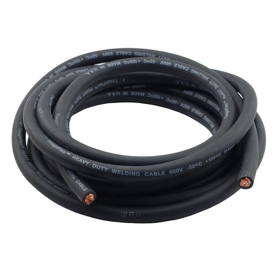 WeldingCity 50-ft 6 AWG USA-made Heavy Duty Welding Cable Highly Flexible Durable EPDM Rubber Jacket 600V -50C-105C Black