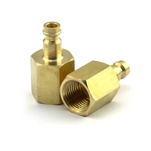 WeldingCity Quick Gas Connect Adapter Female 5/8"-18 RH B-size to Male Gas Plug 0.355" (9mm) Replacement for CK-QDGAP