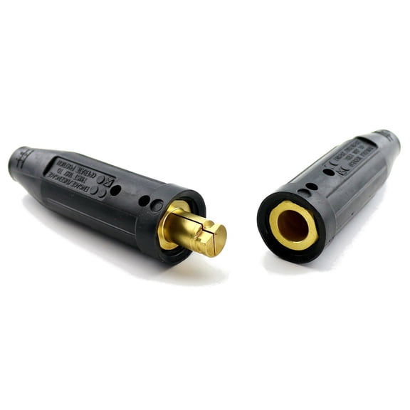 WeldingCity Tweco/Lenco Style Positive Cam Twist-Lock Insulated Connector Pair (Male/Female) 2-MPC/LC-40 for Welding Cable 1/0-3/0 (50-70mm)