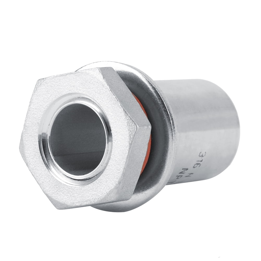 Weldless Bulkhead 1/2 '' Npt, Stainless Steel Homebrew Weldless Bulkhead Fitting For Kettle Keg