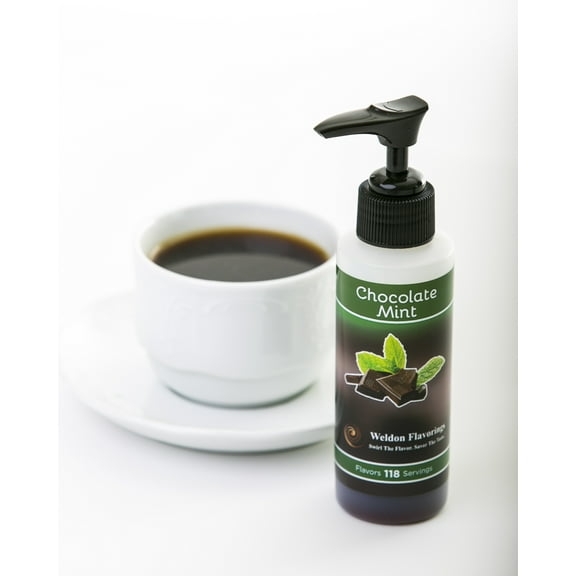 Weldon Flavorings, Chocolate Mint Unsweetened Coffee Flavoring (Includes Pump)