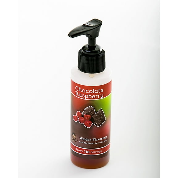 Weldon Flavorings, Chocolate Raspberry Unsweetened Coffee Flavoring (Includes Pump)