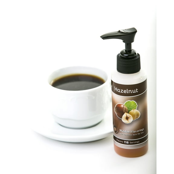 Weldon Flavorings, Hazelnut Unsweetened Coffee Flavoring (Includes Pump)