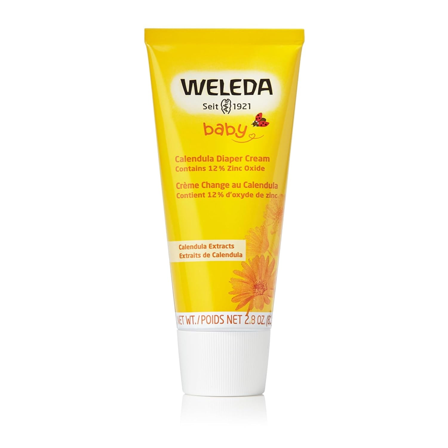 Weleda Baby Calendula Diaper Cream, 2.8 Fluid Ounce, Plant Rich Protection with Calendula