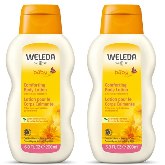 Weleda Baby Comforting Body Lotion with Calendula Extracts, 6.8 fl oz(Pack of 2 )